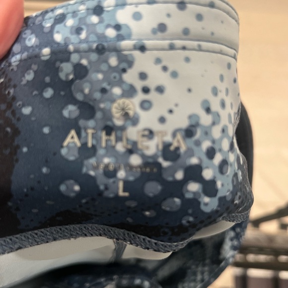 Athleta Black and Blue Speckled Leggings - Picture 3 of 3